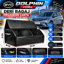 Furens Byd Dolphin Uyumlu Oto Bagaj Organizeri Deri Bagaj Kutu Çanta