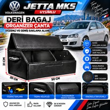 Furens Volksvogen Jetta Mk5 Uyumlu Oto Bagaj Organizeri Deri Bagaj Kutu Çanta