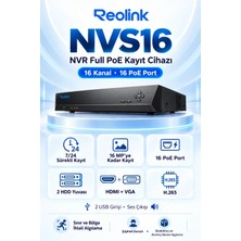 Reolink NVS16 16 Kanal Full Poe 4K Nvr Güvenlik Kayıt Cihazı