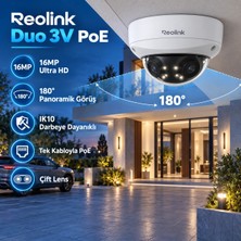 Reolink Duo 3V Poe 8mp 4K Çift Lens Panoramik Dome Kamera