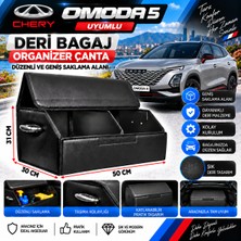 Furens Chery Omoda 5 Uyumlu Oto Bagaj Organizeri Deri Bagaj Kutu Çanta