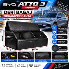 Furens Byd Atto 3 Uyumlu Oto Bagaj Organizeri Deri Bagaj Kutu Çanta