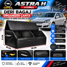 Furens Opel Astra H Uyumlu Oto Bagaj Organizeri Deri Bagaj Kutu Çanta