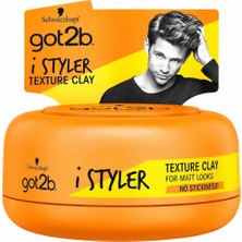 GOT2B Schwarzkopf Istyler Texture Clay Mat Görünümlü Saç Şekillendirici Kil Macunu 75 ml