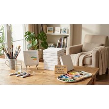 Myg Plus Mini Tuval Seti, 10X10 Cm, 10 Adet, Pamuk Kanvas