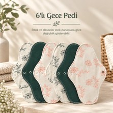 Going Zeero Yıkanabilir Regl Pedi %100 Pamuk Gece Kullanım 6 Parça Süper Emici