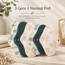 Going Zeero Yıkanabilir Regl Pedi %100 Pamuk 6 Parça Anti Alerjik 3 Gece & 3 Normal Tanışma Seti