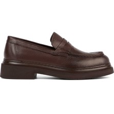 Tergan Kahverengi Hakiki Deri Erkek Loafer - E26S1AY57958-A42