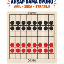 212toyzz Ahşap Dama Oyunu – Çocuklar ve Yetişkinler Için Eğitici Akıl, Zeka, Mantık ve Strateji Masa Oyunu