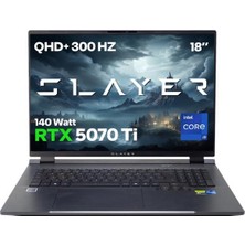 Game Garaj Slayer X9T XL-5070TI C3 Intel Core I9 14900HX 32GB Ram 1tb SSD RTX5070TI 18" 300Hz Qhd+ IPS Freedos Gaming Laptop
