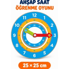 212toyzz Ahşap Eğitici Saat Öğrenme Oyuncağı – Çocuklar Için Öğretici Analog Saat ve Zaman Kavramı Öğrenme Oyunu