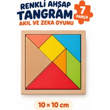 212toyzz Ahşap Renkli Tangram 7 Parça – Çocuklar Için Eğitici Akıl, Zeka, Mantık ve Strateji Oyunu