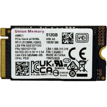 Union Memory AM6C1 512GB M.2 2242 Pcıe GEN4X4 Nvme SSD