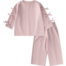 Cigit Şardonlu Sweatshirt Takım 2-8 Yaş Pudra Pembe