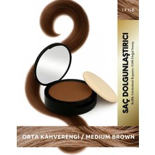 Topaxx Orta Kahverengi/Medium Brown Suya Dayanıklı Saç Dolgunlaştırıcı ve Seyrek Kapatıcı Saç Pudrası 14g
