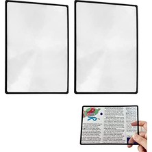 Die Grup Büyütme, Okuma Büyüteci, Tüm Sayfalar Için, Fresnel Lens Büyüteç, Yaşlılar ve Okuma, Takı, Kitap, Harita Için (2 Adet, 4,70 Inç x 7 Inç)