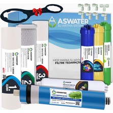 As Water Tüm Açık Kasa Cihazlar ile Uyumlu 8'li Su Arıtma Filtre Seti