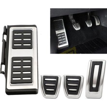 Marsilyan Vw Golf 7 8 Passat B8 Tiguan 2 Touran 2 T-Roc T-Cross Arteon Polo 5 Uyumlu Geçme Manuel Pedal Seti 4 Parça Siyah Krom