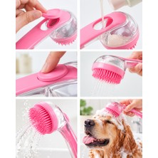 Marsilyan Köpek ve Kedi Yıkama Fırçası Şampuan Bölmeli Silikon Uçlu Pratik Banyo ve Temizlik Aparatı