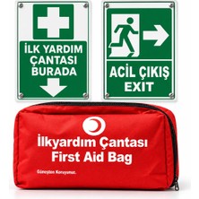 Iş Yeri Ilk Yardım Çantası Ruhsata Uygun 35 Parça Ilk Yardım Seti Çantalı