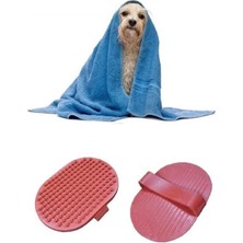 Marsilyan Ergonomik Masajlı Evcil Hayvan Kedi Köpek Yıkama Fırçası Aparatı