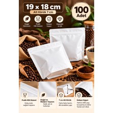 Palpak Beyaz Kilitli Doypack Ambalaj Poşeti - Alt Körüklü (19X18 Cm) 100 Adet