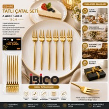 Marsilyan 60 Parça Gold Tatlı Çatal Seti 13CM - 1 Paket Içinde 6 Adet Vardır - 10 Paket Gönderilir (4887)