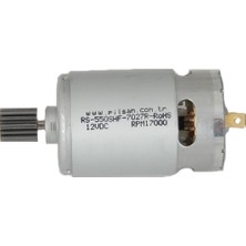 Pilsan 12 Volt Motor Dişlili Akülü Araba Motoru 17000RPM 10 kg Taşıma Kapasitesi Gri Renk