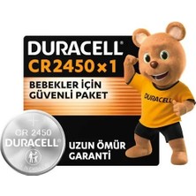 DURACELL CR 2450 Lityum Düğme Pil (1’li Paket) – 3V (CR2430)