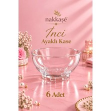Nakkaşe 6 Adet Lüx Sert Plastik Inci Sunum Kasesi Tatlı Kasesi Magnolya, Puding, Meze, Tiramisu , Cup