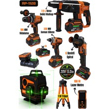 RIDEPRO 4’lü Set 350 Nm’li + 3’lü Set 16 Yönlü Lazer ve Lazer Metre