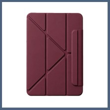 Bezos iPad 2025 10.9 10.nesil (A16) Edz Manyetik Standlı Tablet Kılıfı - Mürdüm BZS10