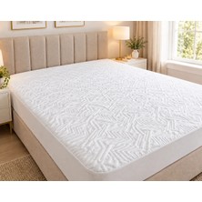 Royam Bambu Kumaş Ultra Sessiz Sıvı Geçirmez Yatak Alezi Fitted Full Kenar Çift Kişilik 160 x 200+35