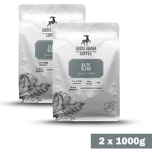 Addis Ababa Coffee - Elit Blend - Mid. Roast - Dengeli Içim - 1000 Gr. x 2 Adet ( 2kg ) - Çekirdek Kahve