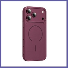 Nida iPhone 18 Pro Azus Magsafe Kapak - Bordo Nıda