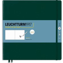 Leuchtturm 1917 LEUCHTTURM1917 Sketchbook Sert Kapak Eskiz Çizim Defteri 150 gr Kare 22,5X22,5 cm Orman Yeşili