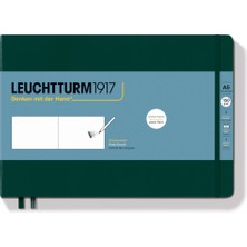 Leuchtturm 1917 LEUCHTTURM1917 Sketchbook Panaromik Manzara Çizim Defteri 150 gr 21X14,5 cm Orman Yeşili
