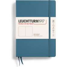 Leuchtturm 1917 LEUCHTTURM1917 Sert Kapak Not Defteri 80 gr A5 251 Sayfa Taş Mavisi