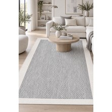 Hann Home Collection Tanay Sisal Halı Görünümlü Gri Ekru Robot Süpürge Uyumlu Modern Mutfak Oturma Odası Koridor Halısı