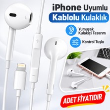 Akıllı Bayi Iphone Ucu Çıkışlı Pop Up Kulakiçi Yumuşak Kontrol Tuşlu Kulaklık (Adet Fiyatıdır)