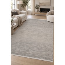 Hann Home Collection Sezaı Modern Gri Salon Oturma Odası Halısı Robot Süpürge Uyumlu Triko Akrilik Kolay Temizlenebilir