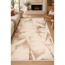 Hann Home Collection Senova Krem Vizon Robot Süpürge Uyumlu Oturma Odası Koridor Mutfak Salon Halısı Kolay Temizlenebilir