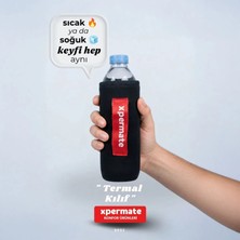 Xpermate Neopren Su Şişesi Kılıfı 500 ml Pet Cam Şişe Matara Termos Kılıfı Siyah