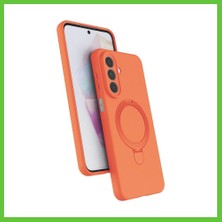 Bezos Samsung Galaxy A27 5g Regal Magsafe Standlı Kapak - Turuncu Dmc