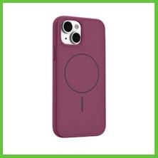 Bezos iPhone 15 Azus Magsafe Kapak - Bordo Dmc
