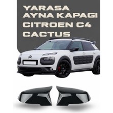 OtoÇizgi Citroen C4 Cactus 2017-2021 Uyumlu Batman Yarasa Ayna Kapağı Piano Black