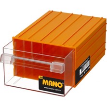 Mano K-50 Plastik Çekmeceli Kutu - Sarı, 140 x 230 x 98MM