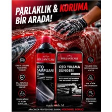 BRILLANTCARE Cilalı Oto Şampuanı & Oto Yıkama Süngeri Seti