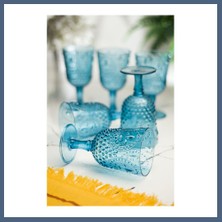 Bezos Akrilik Aquamarin 6'lı Kadeh & Su Meşrubat Kahve Yanı Bardağı 450 ml ( Cam Değildir ) BZS10