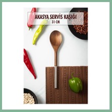 Bşk Virgo Akasya Servis Kaşığı & Sunum Kaşığı BSK2026
